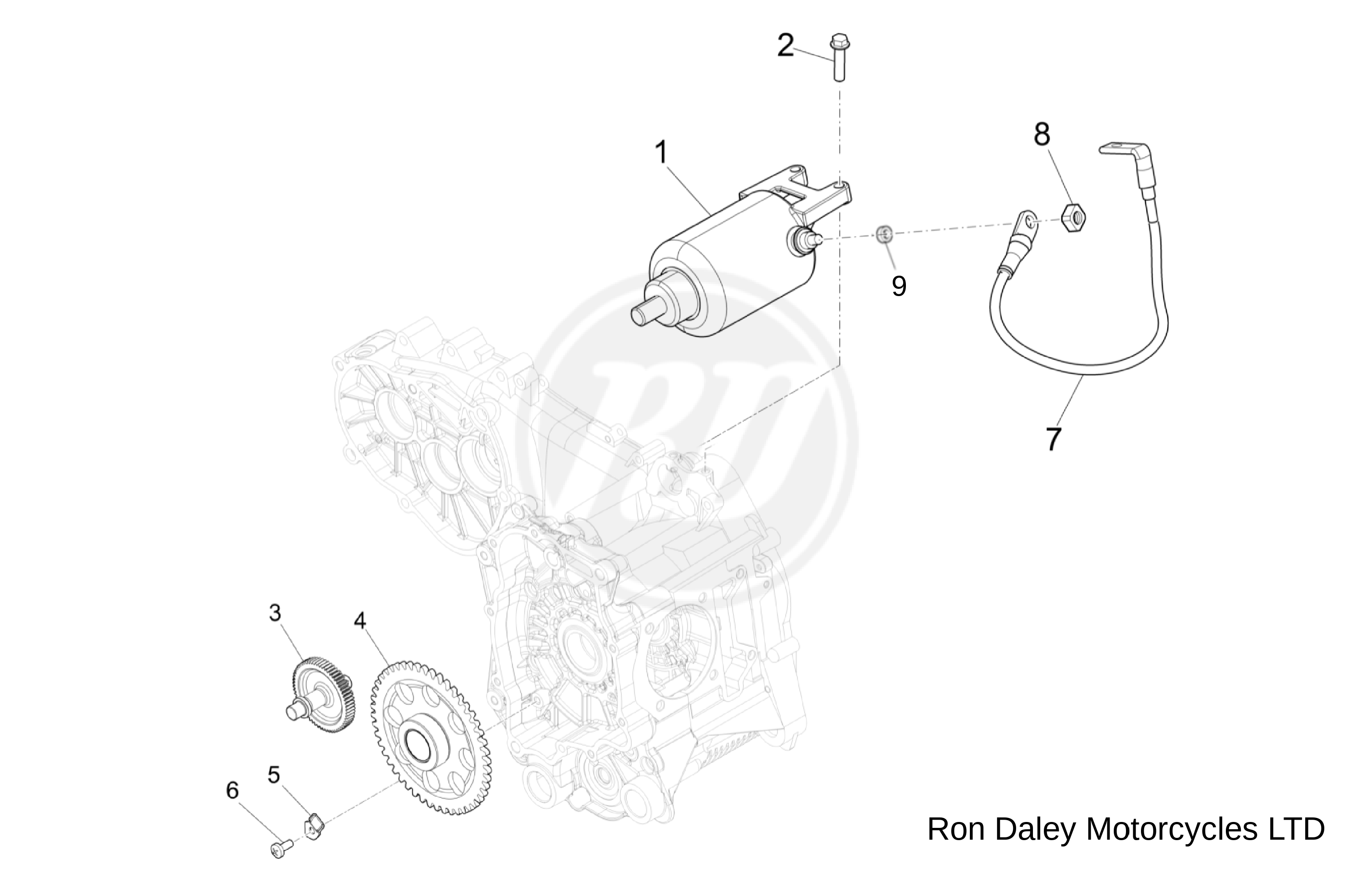 Vespa Starter Motor Assembly GTS, GTV 125300, Primavera, Sprint