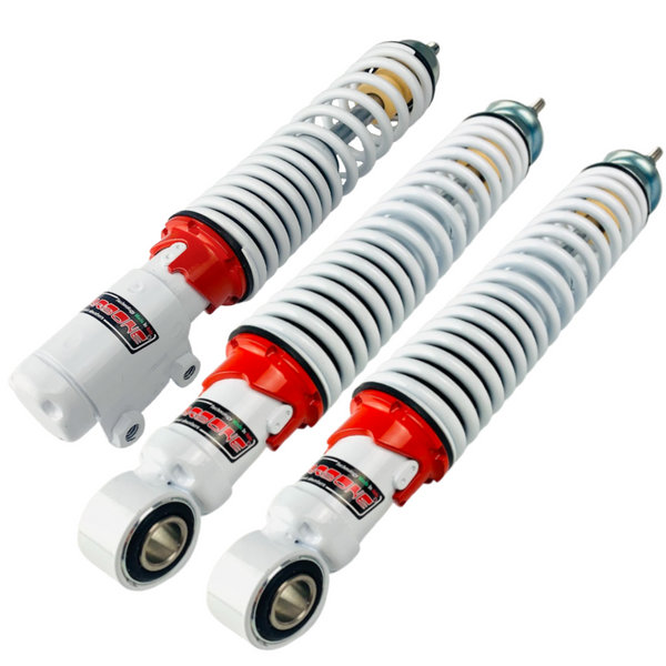 Carbone Sport Vespa Front & Rear Shock Absorbers White & Red GTS, GTV, GT