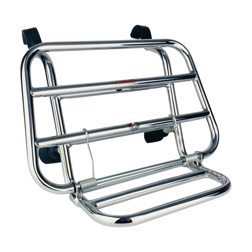 Scooters Chrome Rack Cuppini Front Rack Vespa Chrome GTS, GTV (RST Models 2022-)