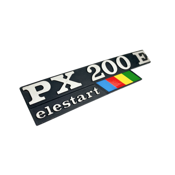 Piaggio Vespa Side Panel Badge 'PX200E' Electric Start (1984-1997)