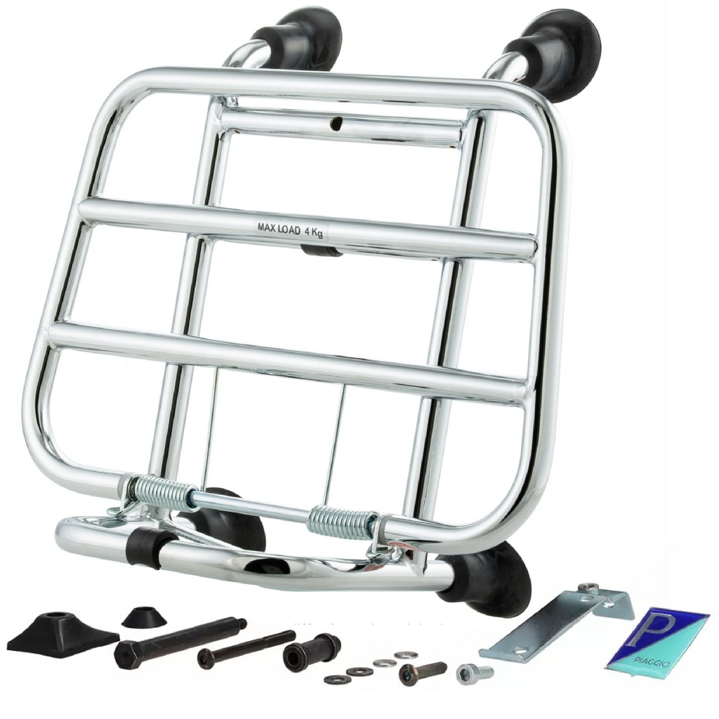 Scooters Chrome Rack Predieri & Abbate Vespa Primavera/Sprint Front Folding Rack Chrome