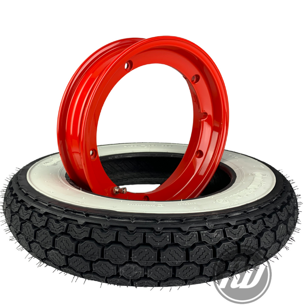 SIP Performance Red & Continental Whitewall Wheel Assembly