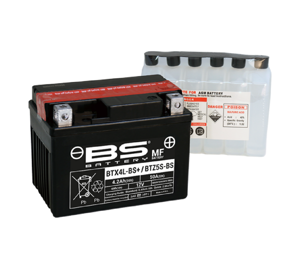 BS Battery BTX4L-BS+ / BTZ5S-BS 12V 4.7Ah (YTX4L-BS)