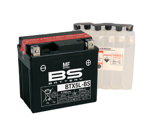 BS Battery BTX5L-BS 12V 4.7Ah (YTX5L-BS)