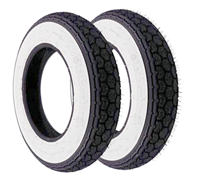 Continental White Wall Tyre K62 3.50x10 TL 59J reinforced (2 Tyre Deal)