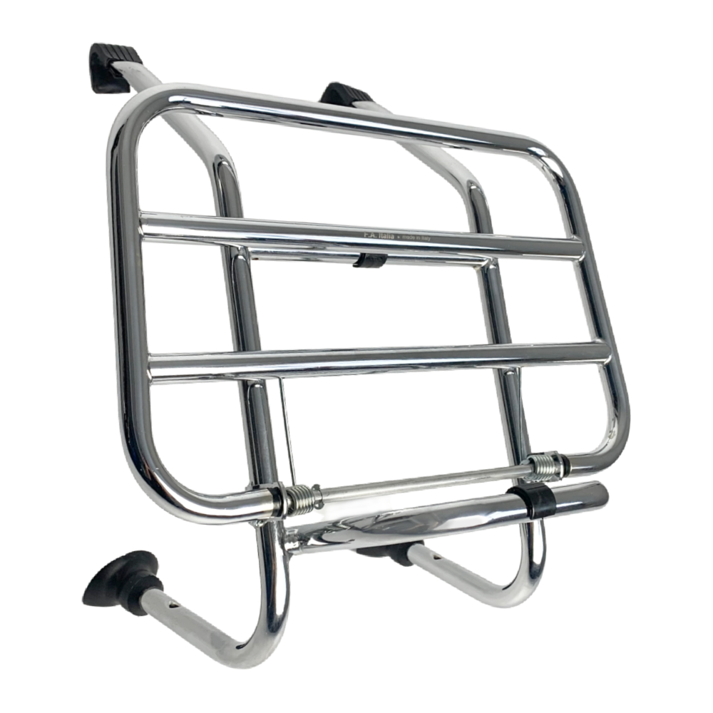 Scooters Chrome Rack F.A. ITALIA Vespa Chrome Front Luggage Rack PX, T5, Lambretta (series