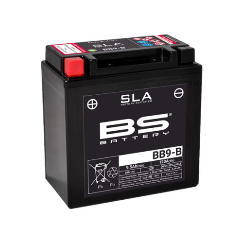 BS Battery BB9B 12V 9.5AH (YB9B, CB9B) FACTORY SEALED