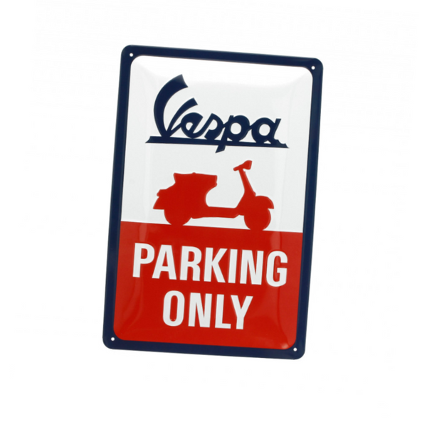 Piaggio Vespa 'Parking Only' Metal Sign